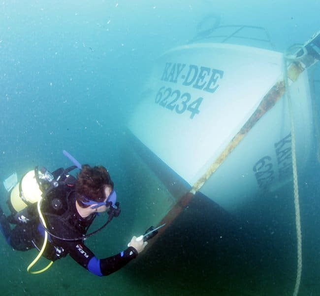 Kay-Dee wreck sunk at Kawau Bay